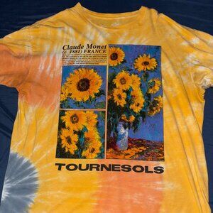Sunflower Graphic T-Shirt Claude Monet **Used**
